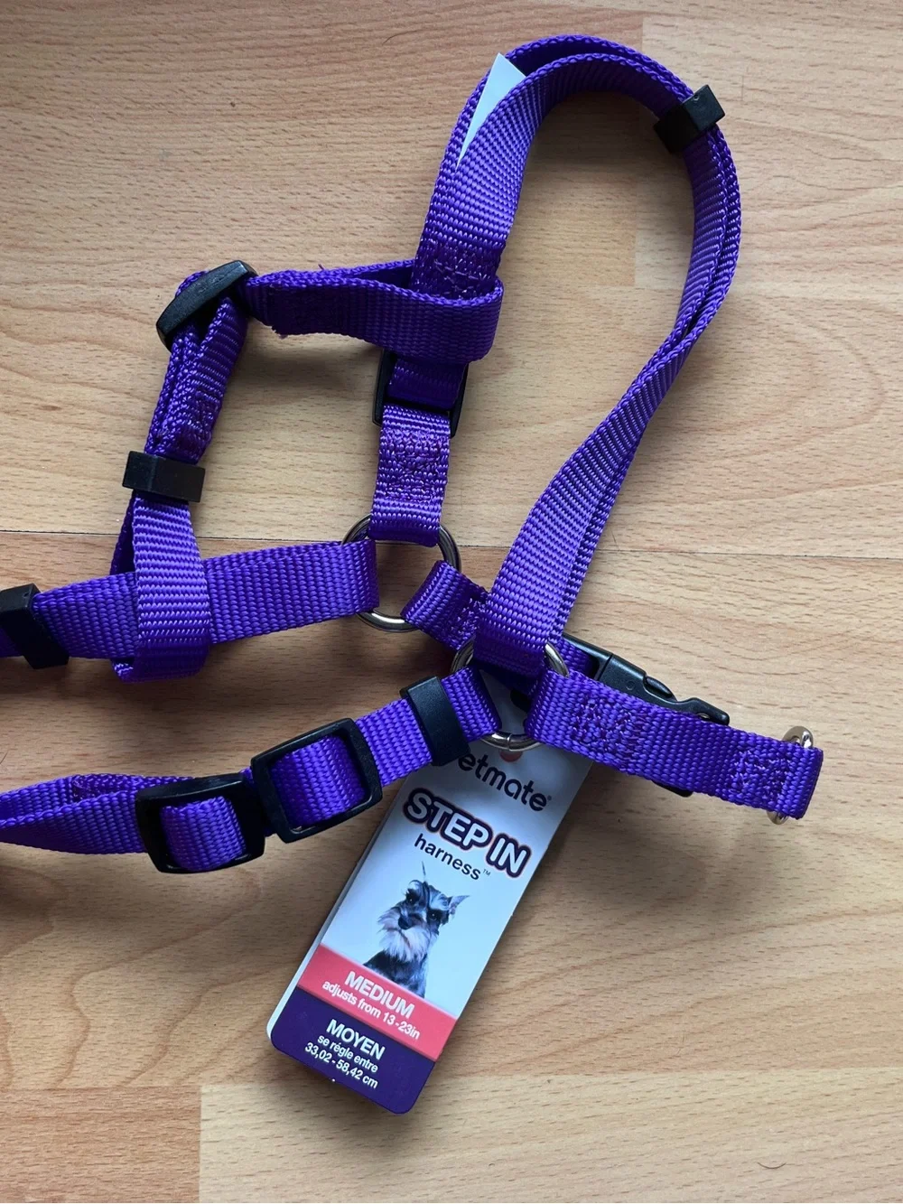 Petmate Purple Step-In Dog Harness with Metal D-Rings